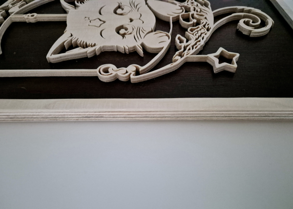 Wandbild Katze auf dem Mond